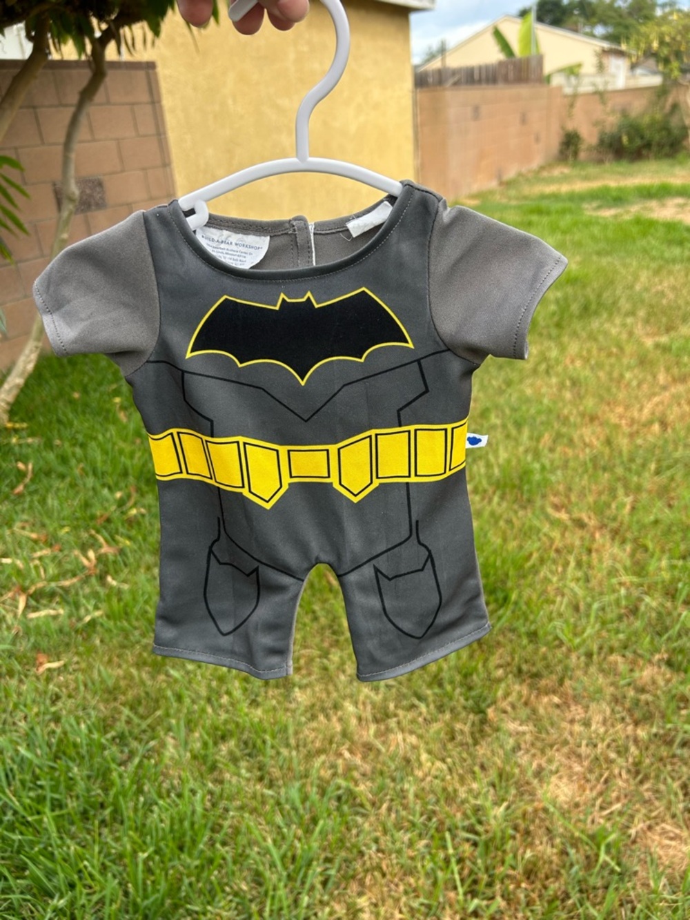 Build-A-Bear Gray and Yellow Bat Hero Costume